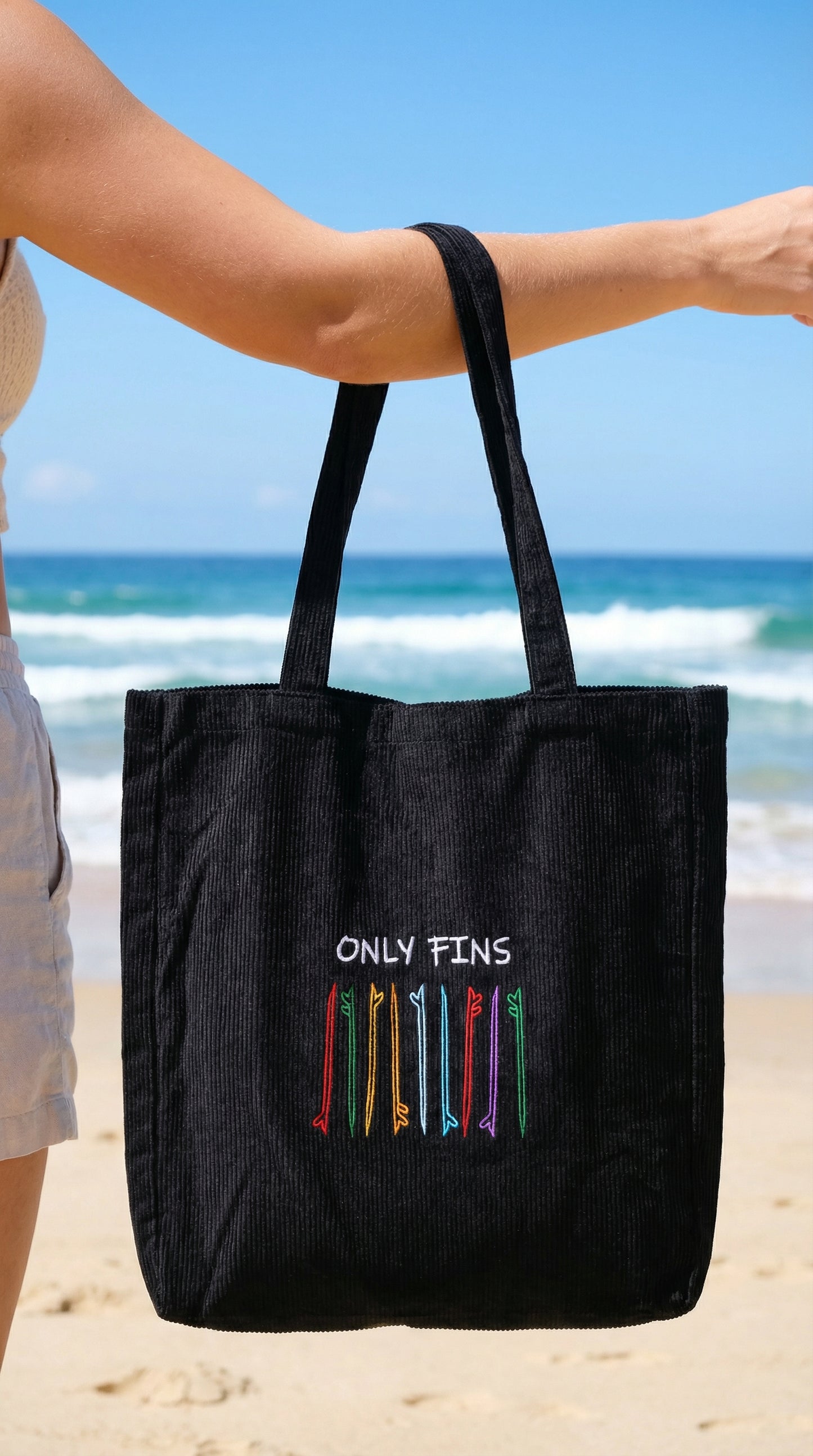 Cord Tasche black - Only Fins