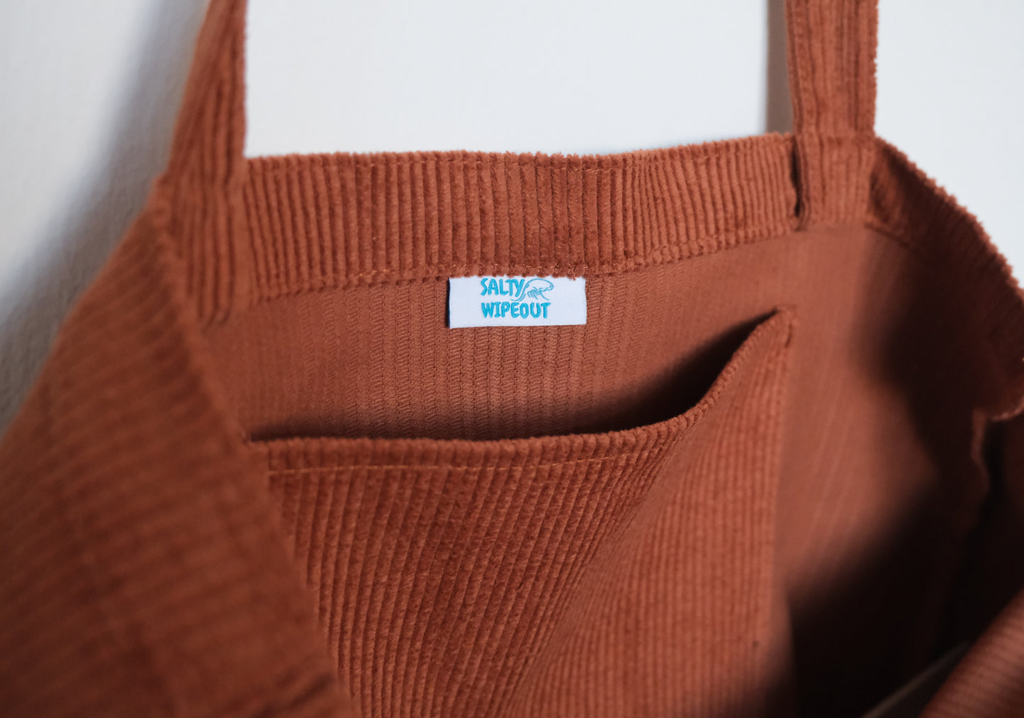 Cordtasche braun mit Palmtree